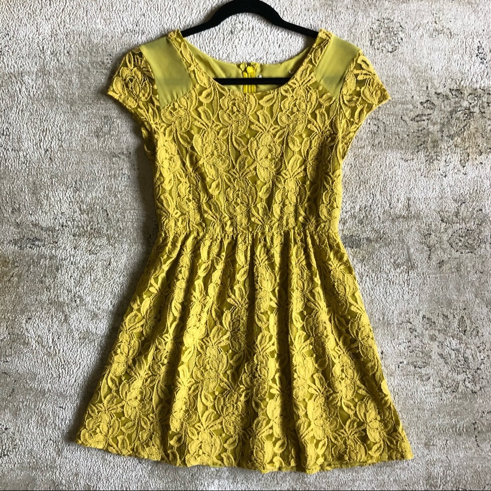 2010 UO Mustard Floral Dress